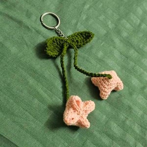 Crochet Tulip Keychain