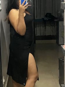Little Black Dress with Slit