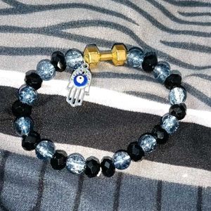 Evil Eye & Dumbbell Bracelet