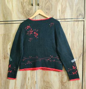 Enbroidery Work Cardigan Size-36