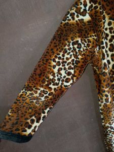 Animal Print velvet  kurta