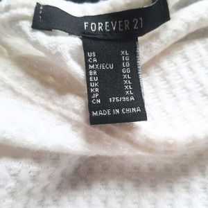 Forever 21 White Crop Top
