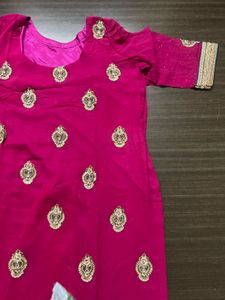 Pink Embroidered Kurta Set