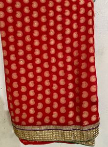 Karvachauth Special Red Embroidered Saare