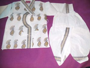 Ethnic White Cotton Dhoti
