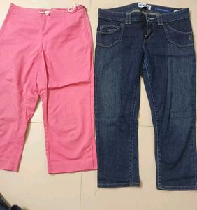 Combo Of Denim Shorts, Pant And Jeans
