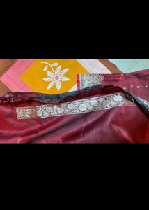 Elegant Maroon Saree
