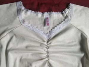 Lace Trim Ruched Blouse