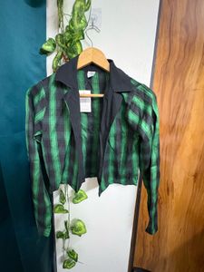 Green Checkered Co-ord Dress