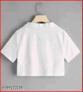 White Crop Top Blouse