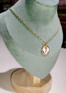 Stamped Flower Necklace