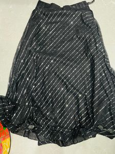 Black Party Wear Brand New  Lehenga