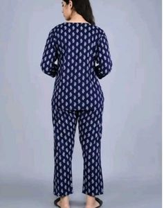 Rayon Blue Night Suit