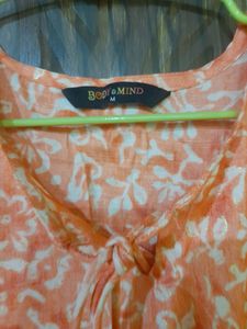 Coral Floral Print Kurti 🏵🏵