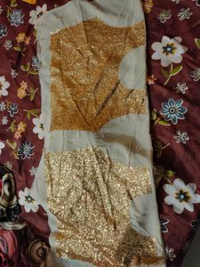 Golden Sequin Saree