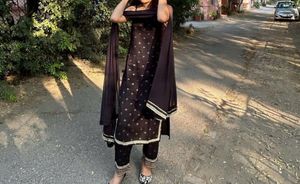 Three Peice Suit Palazzo Dupatta Set