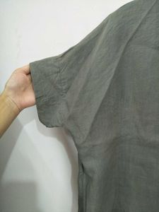 Grey Linen Tops