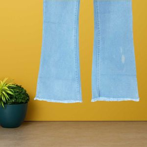 women blue bootcut jeans size 24 (O-26)