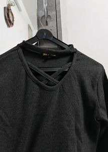 Stylish Gray Long Sleeve Top