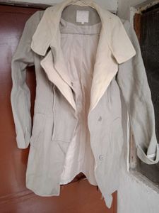 Light Grey Coat with Free Cardigan