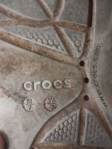 Red &amp; Black Flip Flops- crocs brand