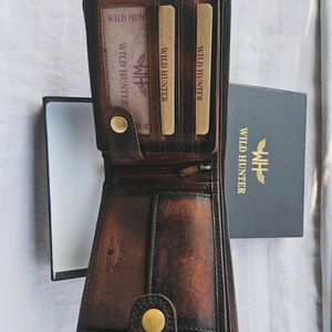 WILD HUNTER BROWN LEATHER WALLET
