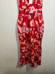 Floral Halter Midi Dress