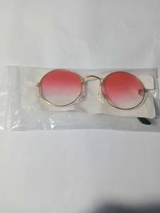 Retro Round Red Ombre Sunglasses