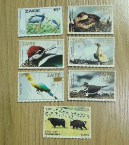 Set Of 7 Zaire Stamps