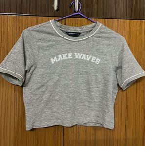 Gray 'Make Waves' Graphic Tee