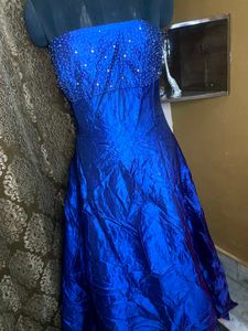 Ball Gown Rhinestone Flared Dress Party