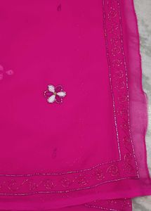 Elegant Pink Embroidered dupatta