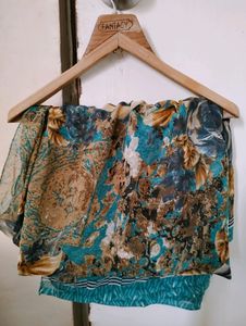 Blue Printed Saree