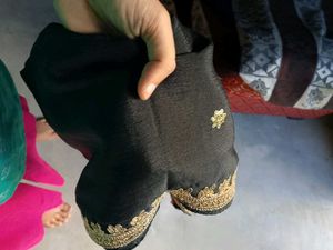 Elegant Black &amp; Gold Embroidered Suit