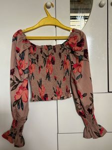 Floral Print Crop Top