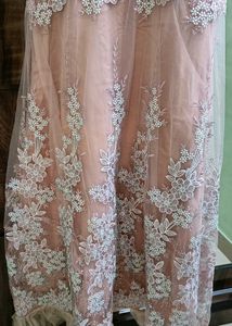 Elegant Padded Engagement Gown with Dupatta
