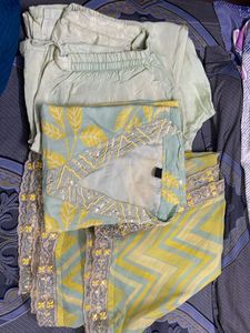 Elegant Crepe Kurta Set With Lining