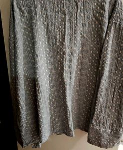 Plaid and Embroidered shirt combo