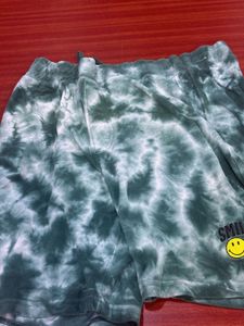 Tie Dye Smiley Face Shorts