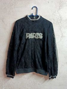 Trendy Lace Top Layered Paris Embellished