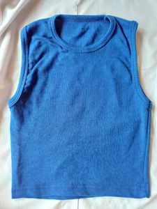 Blue Ribbed Tank Top💙