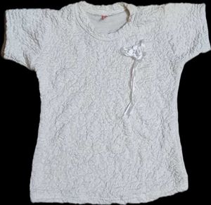 Cute White Flower Top