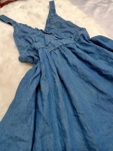 💠Denim Ruffle Mini Dress💠