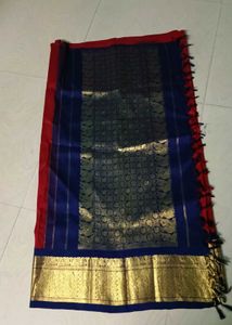 maroon colour pure kanchi pattu saree