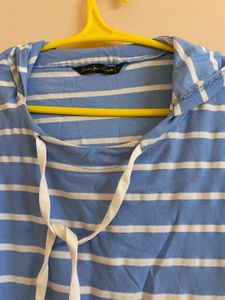 M25- Striped Blue Top