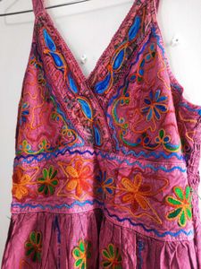 Cottagecore Embroidered Dress