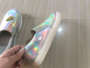 united Colors of Benetton metallic slip on Sneaker