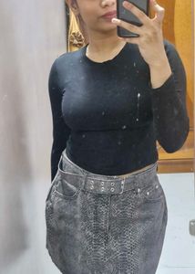 NUON Animal Print Mini Skirt