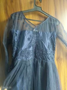 Elegant Navy Blue Ethnic Gown