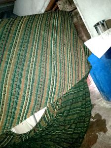 Green Paisley &amp; Geometric Print Fabric 4 meter